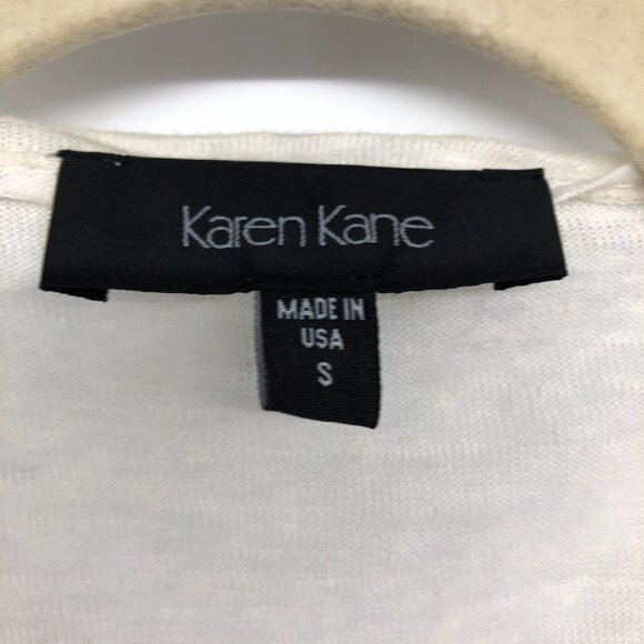 Karen Kane Linen Cream Waterfall Open Cardigan size S - Picture 3 of 16